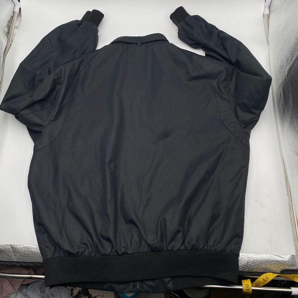 Members Only Iconic Racer Jacket Men 42 Medium Black Vintage Bomber Wind breaker - Picture 8 of 9